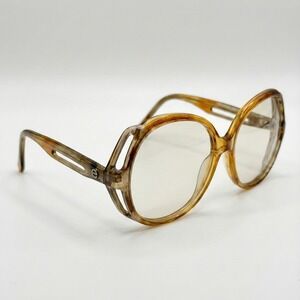 Vintage 1970s Euramco USA Safety Glasses Brown Pilot Oval Vented Side Shields